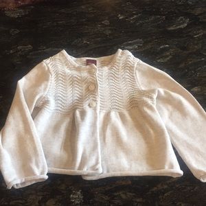 Tea size 2-3(XS) ivory grey light sweater